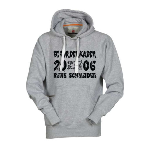 FC Förderkader René Schneider Grunge Graffiti Hoodie mit Reißverschlusstasche