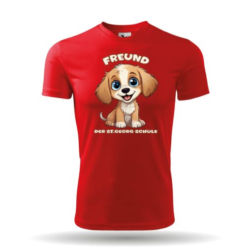 St. Georg Schule - Hund Polyestershirt Herren